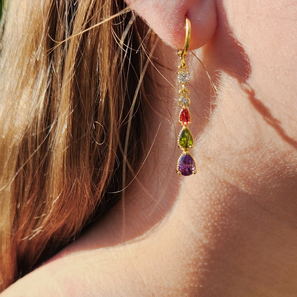 Elegant Multicolor Dangle Drop Earrings